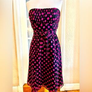 EUC SZ 2 Nanette Lepore Strapless Silk Chiffon Corset Dress